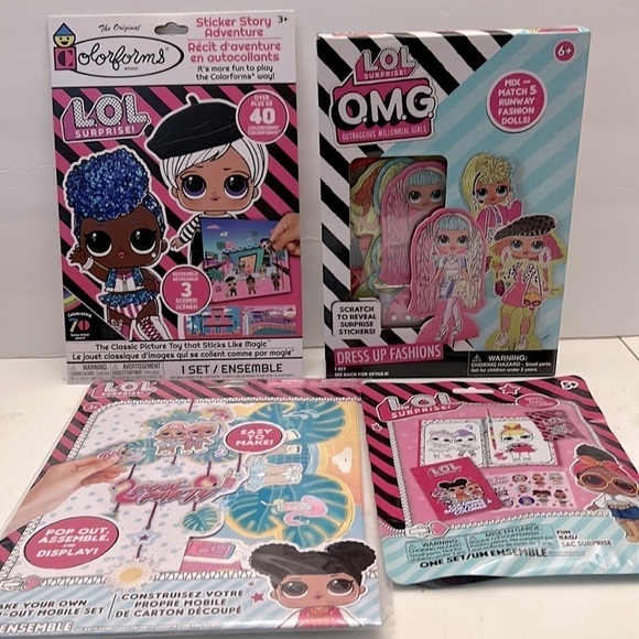 LOL SURPRISE OMG Paper Dolls Colorforms  Mobile Fun Bag - Picture 1 of 6